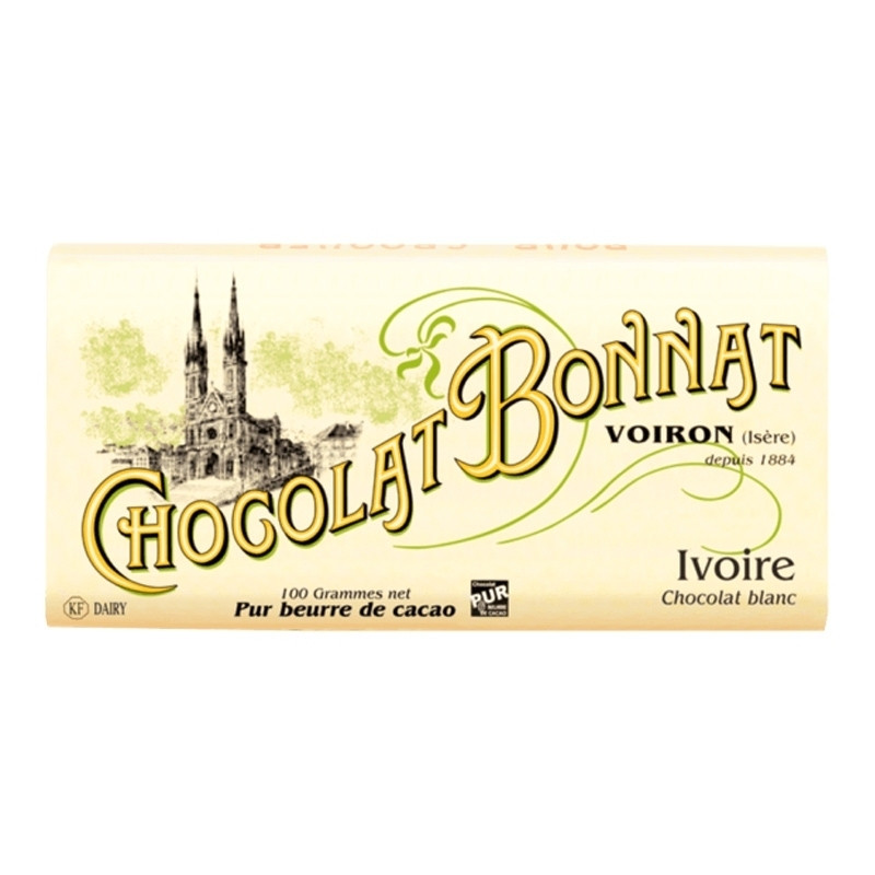 Tablette de chocolat blanc Ivoire 100G Bonnat