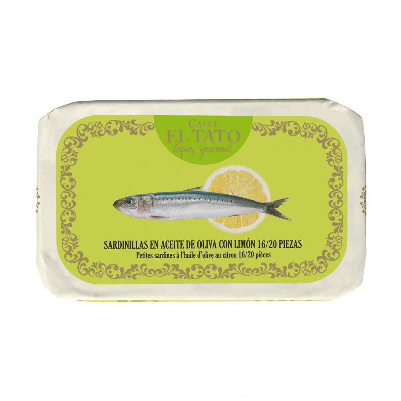 Sardines à l'huile d'olive et au citron 115g Calle El Tato DDM