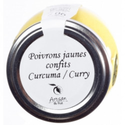 Crème de poivrons jaunes confits au Curcuma et au Curry 90g L'Artisan du fruit - Coin des Gourmets