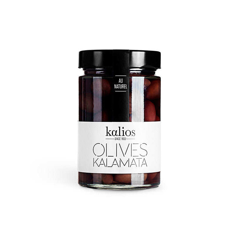 Olives noires de Kalamata au naturel Kalios 310g
