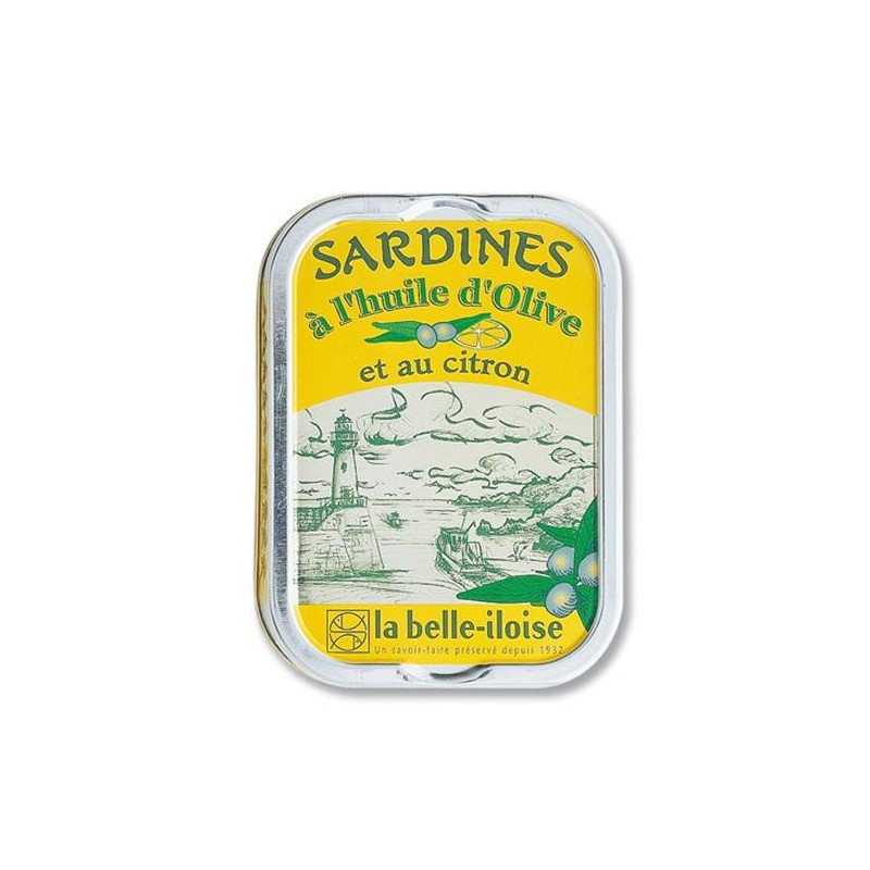 Sardines millesimes huile olive et citron Belle Iloise 115G