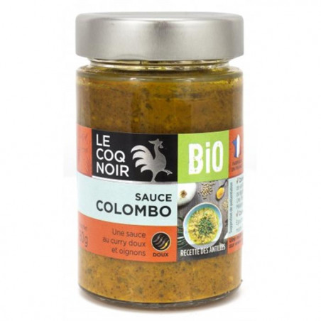 Sauce Bio Colombo aux oignons et épices Le Coq Noir 180G