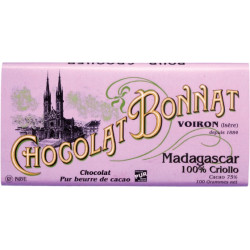 Tablette Chocolat noir Bonnat Madagascar 100% Criollo 100g