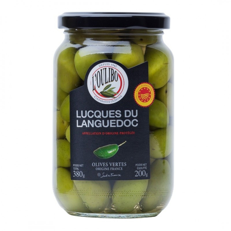 Olives vertes Lucques 200g Oulibo
