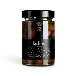 Olives noires de Kalamata huile olive Kalios 310g