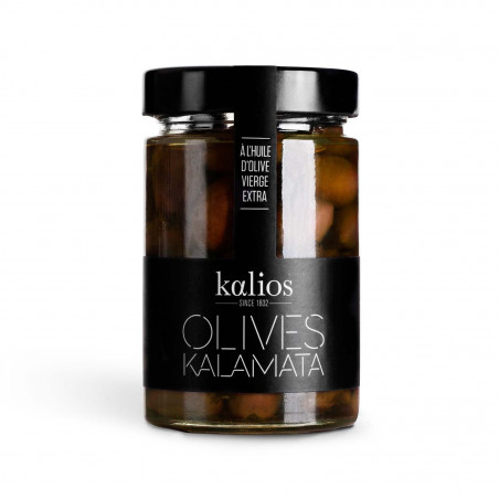 Olives noires de Kalamata huile olive Kalios 310g